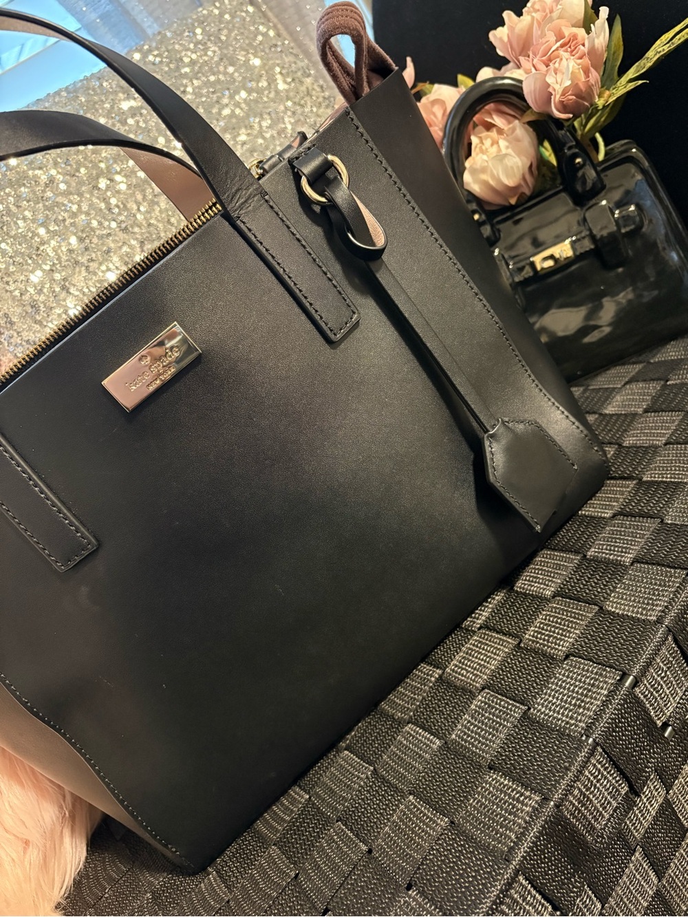 Kate Spade Black Leather Tote Bag - Picture 3 of 8